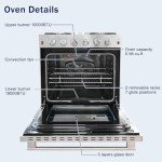 30" Freestanding Gas Range with Convection Oven