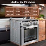 AMZCHEF 21" RV Gas Range Stove with 3 Burners