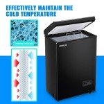 Compact 3.5 CU.FT Chest Freezer with Temperature Control