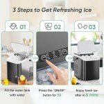 Portable Self-Cleaning Countertop Ice Maker Machine