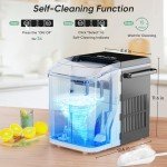 Portable Self-Cleaning Countertop Ice Maker Machine