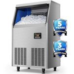 Stainless Steel Commercial Ice Maker, 100LBS Daily