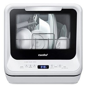 COMFEE' Portable Countertop Dishwasher with Water Tank