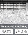 100 lbs/24H Stainless Steel Ice Maker Machine