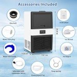 70LBS/24H Commercial Ice Maker for Home & Office