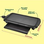 BELLA Electric Griddle with Warming Tray, 10"x18
