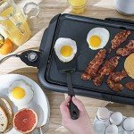 BELLA Electric Griddle with Warming Tray, 10"x18
