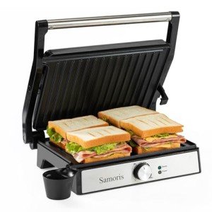 Samoris 1600W Panini Press Grill for Sandwiches