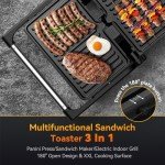 YASHE 1200W Non-Stick Panini Grill Press