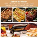 Samoris 1600W Panini Press Grill for Sandwiches