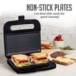OVENTE Nonstick Electric Panini Press Grill, Black