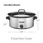 Hamilton Beach 6 Qt Silver Slow Cooker