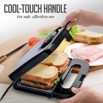 OVENTE Nonstick Electric Panini Press Grill, Black