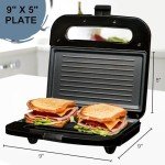 OVENTE Nonstick Electric Panini Press Grill, Black