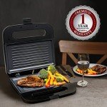 OVENTE Nonstick Electric Panini Press Grill, Black