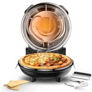 12-Inch Electric Pizza Oven with Timer and Temperature Control