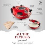Granitestone Portable Electric Pizza Oven - Red