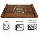 Wooden Noodle Board Stove Cover with Handles