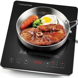 AMZCHEF 1800W Portable Induction Cooktop Burner