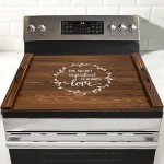 Wooden Noodle Board Stove Cover with Handles