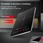 AMZCHEF 1800W Portable Induction Cooktop Burner