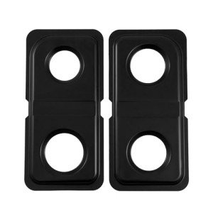 GE Gas Range Drip Pans, Black Stainless Steel