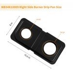 Black Stainless Steel Burner Drip Pans for GE