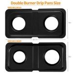 GE Gas Range Drip Pans, Black Stainless Steel