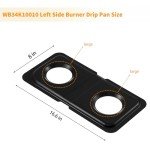 Black Stainless Steel Burner Drip Pans for GE