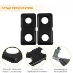 Black Stainless Steel Burner Drip Pans for GE