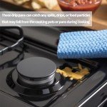 GE Gas Range Drip Pans, Black Stainless Steel