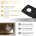Black Stainless Steel Burner Drip Pans for GE