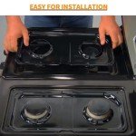 GE Gas Range Drip Pans, Black Stainless Steel