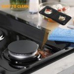 Black Stainless Steel Burner Drip Pans for GE