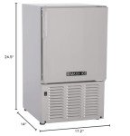 Marine Crescent Ice Maker - 23 lbs - Stainless Steel