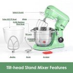 Stand Mixer with Two Bowls and 10 Speeds