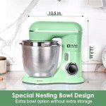 Stand Mixer with Two Bowls and 10 Speeds
