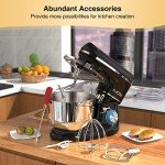 KUCCU 6.5 Qt Stand Mixer with Stainless Steel Bowl