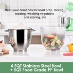 Stand Mixer with Two Bowls and 10 Speeds