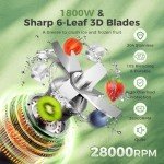 Powerful 1800W Smoothie Blender with 68 oz Pitcher