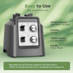 Powerful 1800W Smoothie Blender with 68 oz Pitcher