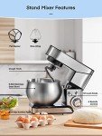 6-Speed Stainless Steel Mixer with Dough Hook