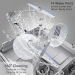 Hermitlux Portable Countertop Dishwasher with 5 Programs