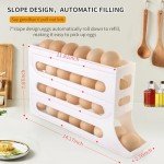 4-Tier Fridge Egg Holder and Organizer (White)
