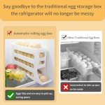 4-Tier Fridge Egg Holder and Organizer (White)