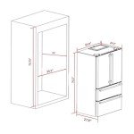 FORNO 36" Stainless Steel Side-by-Side Fridge