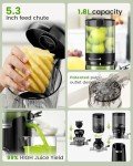 ACOQOOS Cold Press Juicer with Large Feeding Chute