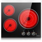 Noxton 24" Electric Cooktop with 3 Burners