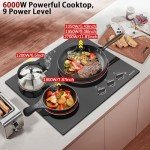Noxton 24" Electric Cooktop with 3 Burners