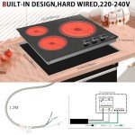 Noxton 24" Electric Cooktop with 3 Burners